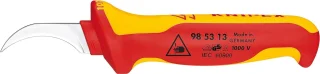 סכין מקצועי מבודד לחיתוך וגילוף כבלים - KNIPEX 98 53 13