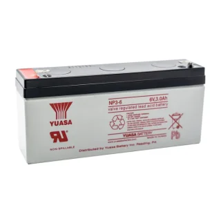 מצבר עופרת נטען - YUASA NP1-6 - 6V 1.0AH