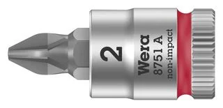 ביט פיליפס PH2 למפתח ''1/4 - WERA ZYKLOP 8751
