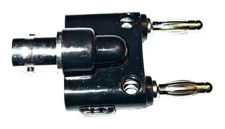 מתאם BNC נקבה לתקע בננה כפול