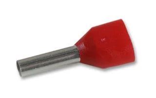סופיות מבודדות כפולות לכבל 1.0MM² - אדום - 100 יחידות