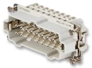 מחבר HD - זכר להברגה לכבל - 16 מגעים - HDC HE 16 MS