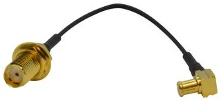 כבל קואקסיאלי שחור - SMA (F-B/H) ~ MCX (M-R/A) - 100MM