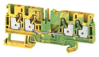 מחבר טרמינל בלוק לפס דין - 4WAY , 4MM² , 480A , 800V , YL/GN