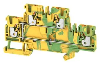 מחבר טרמינל בלוק לפס דין - 4WAY , 2.5MM² , 300A , 800V , YL/GN