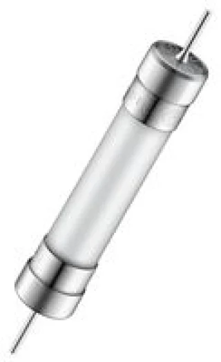 פיוז קרמי למעגל מודפס - 1A - 6.35X32MM - SLOW BLOW