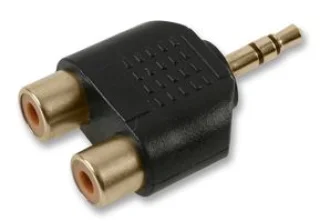 מתאם 3.5MM STEREO PLUG - 2XRCA SOCKETS