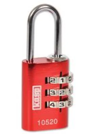 מנעול 3 ספרות (קומבינציה) - 20MM - אדום - KASP SECURITY