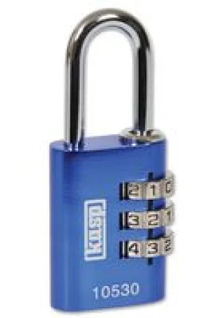 מנעול 3 ספרות (קומבינציה) - 30MM - כחול - KASP SECURITY