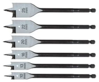 סט 6 מקדחים שטוחים לעץ - CK TOOLS T2942P - HSS FLAT - E6.3