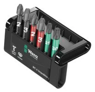 סט ביטים מקצועי - 6 יחידות - WERA MINI CHECK IMP DC 50