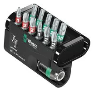 סט ביטים מקצועי - 12 יחידות - WERA BIT CHECK 12 BITORSION 1