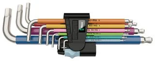 סט מפתחות אלן כדורי מ''מ - WERA 3950 SPKL/9 SM