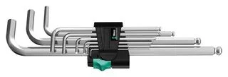 סט מפתחות אלן כדורי מ''מ - WERA 950 PKL/9 SM N