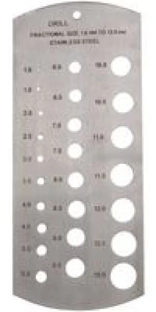 מד מקדח (דריל גייג') מילימטרי - DURATOOL - 1MM ~ 13MM