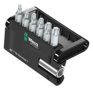 סט ביטים מקצועי - 7 יחידות - WERA BIT CHECK 7 TX UNIVERSAL 1