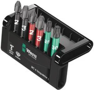 סט ביטים מקצועי - 6 יחידות - WERA BIT CHECK 6 IMPAKTOR 1