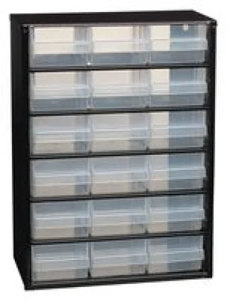 ארונית 18 מגירות לאחסון רכיבים - 420X306X150MM