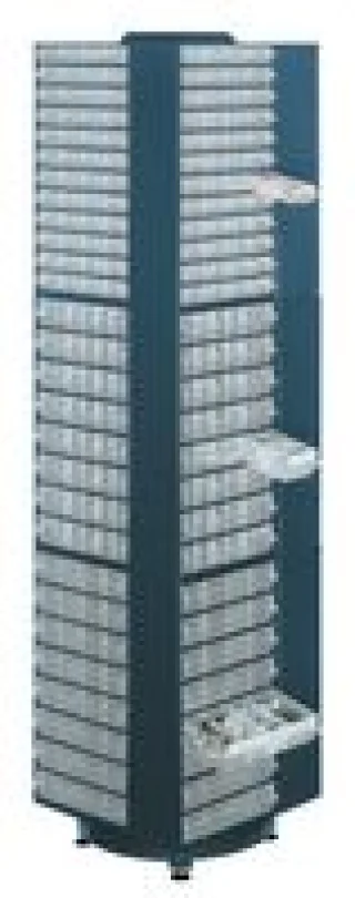 מעמד מסתובב לארוניות פלדה לאחסון רכיבים - 1760MM