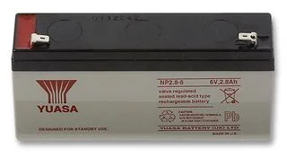 מצבר עופרת נטען - YUASA NP2.8-6 - 6V 2.8AH