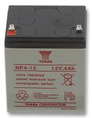 מצבר עופרת נטען - YUASA NP4-12 - 12V 4AH