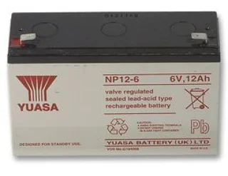 מצבר עופרת נטען - YUASA NP12-6 - 6V 12AH