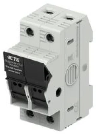 מחזיק נתיך מודולרי - למסילת DIN - ל-2 נתיכים - 600V 30A - קלאס CC