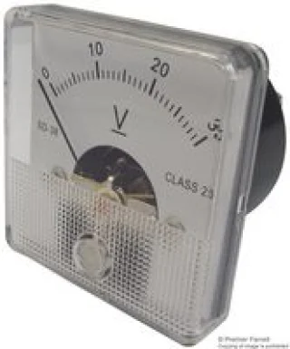 מד מתח (וולטמטר) אנלוגי - 45MM X 45MM , 0-30V
