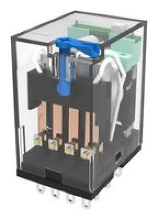 ממסר אלקטרוני לתושבת לפס דין - HYE - 12VDC 4C/O 5A