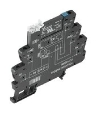 ממסר מצב מוצק עם תושבת לפס דין - 24VDC / 24VAC~230VAC - 1A