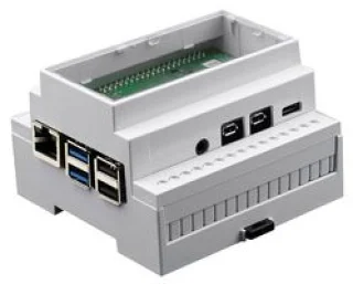 קופסת זיווד - RASPBERRY PI 4 DIN RAIL ENCLOSURE - CLEAR