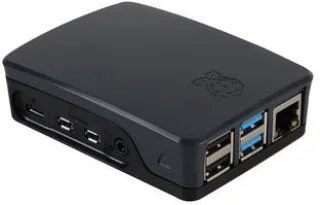 קופסת זיווד - RASPBERRY PI 4 OFFICIAL CASE - BLACK & GREY