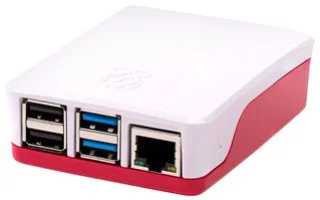 קופסת זיווד - RASPBERRY PI 4 OFFICIAL CASE - RED & WHITE