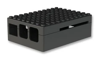קופסת זיווד PI-BLOX שחורה עבור RASPBERRY PI 2