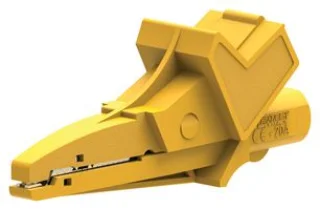 תנין מבודד 90MM עם כניסת בננה 4MM - בידוד צהוב