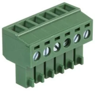 טרמינל בלוק להברגה לכבל - 6 מגעים - 3.81MM PITCH