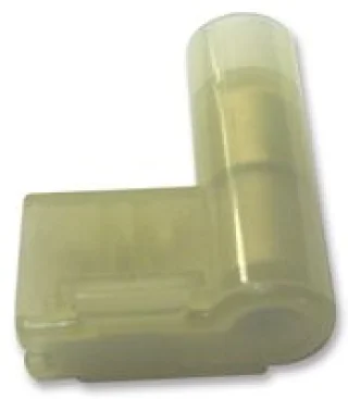 נעל כבל דגל בידוד מלא 6.3MM - צהוב - 100 יחידות