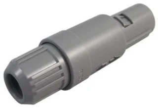 מחבר אפור REDEL - זכר להלחמה לכבל - 2 מגעים - PAG.M0.2GL.AC52G