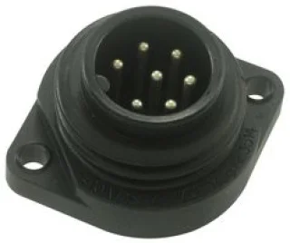 מחבר תעשייתי CA6GS - זכר להלחמה לפנל - 6 מגעים + הארקה