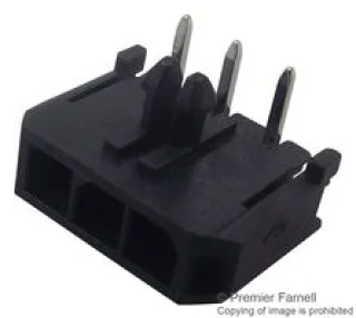 מחבר MOLEX להלחמה למעגל מודפס - סדרת MICRO-FIT - זכר 3 מגעים