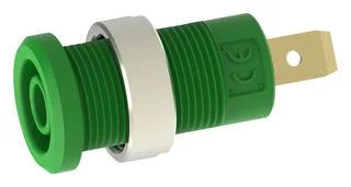 שקע בננה 4MM להברגה לפנל - בידוד ירוק - TENMA 72-14228