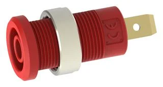 שקע בננה 4MM להברגה לפנל - בידוד אדום - TENMA 72-14226