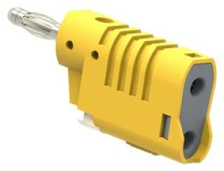 תקע בננה 4MM לנעיצה לכבל - בידוד צהוב - TENMA 72-13728