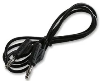 כבל בדיקה - 4MM PLUG ~ 4MM PLUG 1M - בידוד שחור