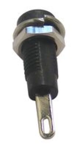 שקע בננה 2MM להלחמה לפנל - בידוד שחור