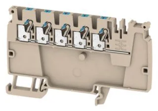 מחבר טרמינל בלוק לפס דין - 5WAY , 2.5MM² , 24A , 800V , GREY
