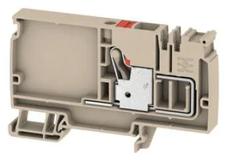 מחבר טרמינל בלוק לפס דין - 2WAY , 10MM² , 57A , 800V , GREY