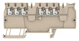 מחבר טרמינל בלוק לפס דין - 2WAY , 1.5MM² , 16A , 250V , GREY