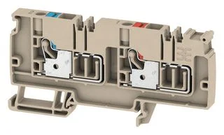 מחבר טרמינל בלוק לפס דין - 2WAY , 6MM² , 41A , 250V , GREY