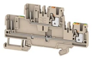 מחבר טרמינל בלוק לפס דין - 4WAY , 2.5MM² , 24A , 800V , GREY